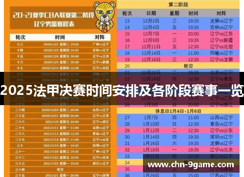 2025法甲决赛时间安排及各阶段赛事一览 2025法甲决赛时间安排及各阶段赛事一览